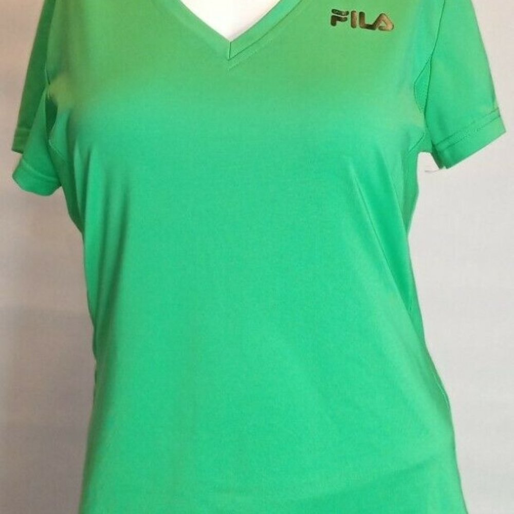 Fila Sport lime Green Panel side Short Sleeve Athl